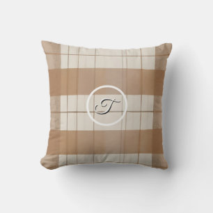Elegant Plaid Autumn Thanksgiving Throw Pillow