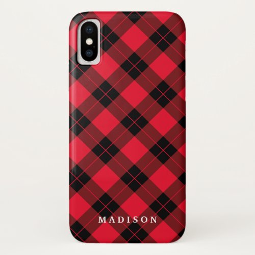 Elegant Plaid  iPhone X Case