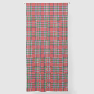 Elegant Plaid Checkered Rustic Tartan Sheer Curtains