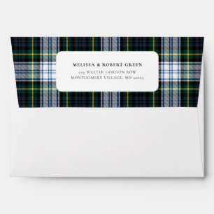 Elegant Plaid Checkered Tartan Envelope