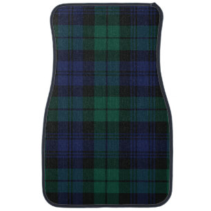 Elegant Plaid Classic Rustic Green Tartan Car Floor Mat