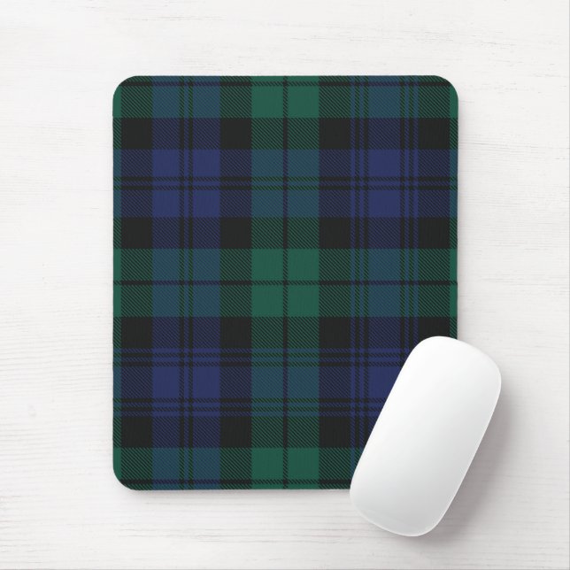 Elegant Plaid Classic Rustic Green Tartan Mouse Pad (With Mouse)