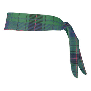 Elegant Plaid Davidson Rustic Tartan Tie Headband