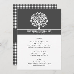 Elegant Plaid Family Reunion Invitation