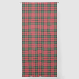 Elegant Plaid Highlands Red Rustic Kerr Tartan Sheer Curtains