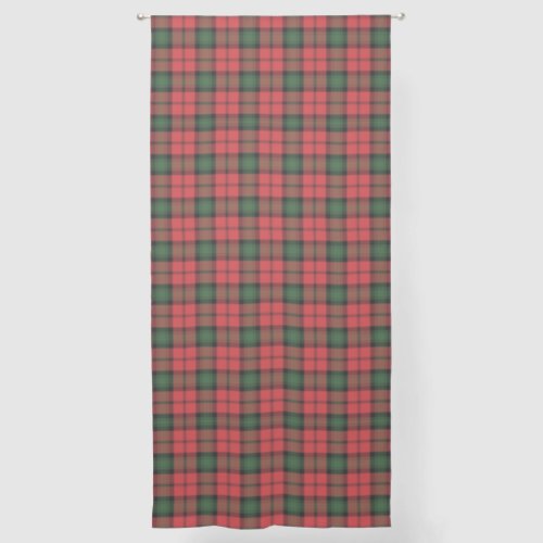 Elegant Plaid Highlands Red Rustic Kerr Tartan Sheer Curtains