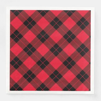 Elegant Plaid | Holiday Paper Dinner Napkins