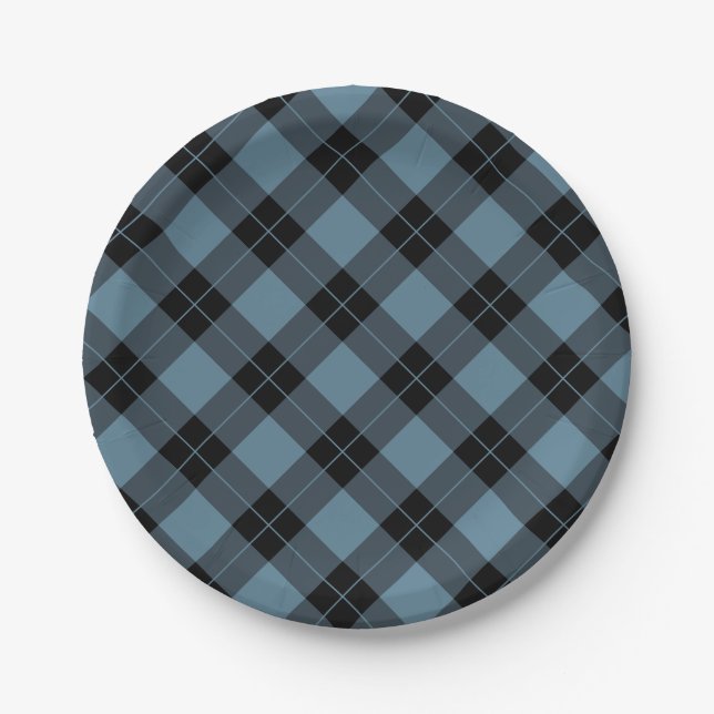 Elegant Plaid | Holiday Paper Plates (Front)
