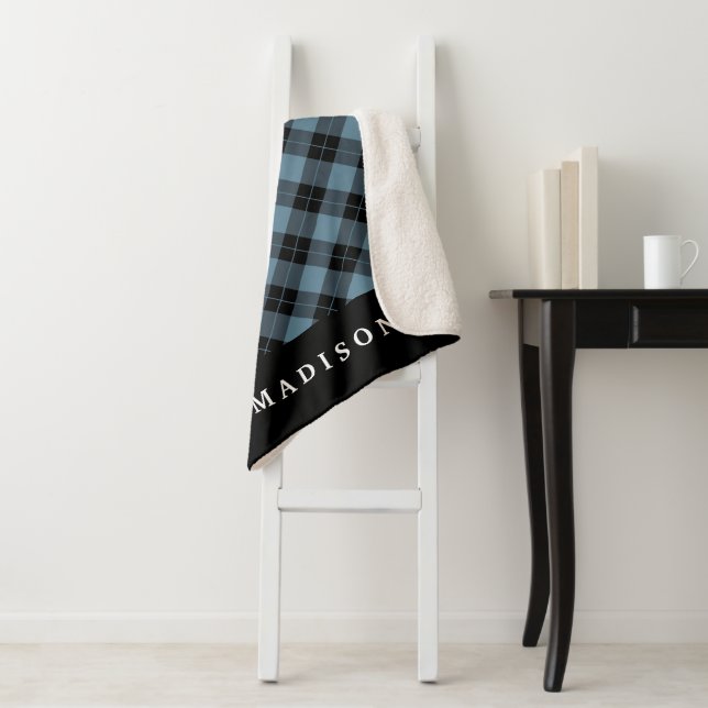 Elegant Plaid | Personalized Sherpa Blanket (In Situ)