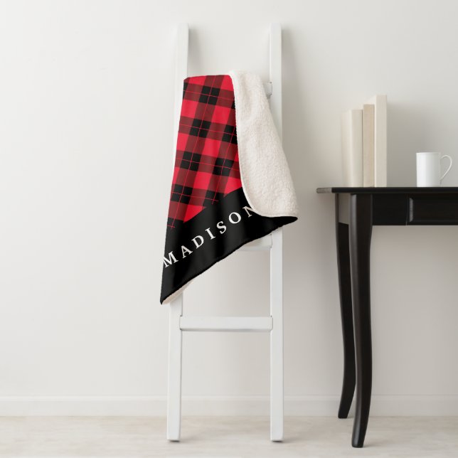 Elegant Plaid | Personalized Sherpa Blanket (In Situ)