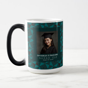 Elegant Plaid Print Graduate Color Morph Mug