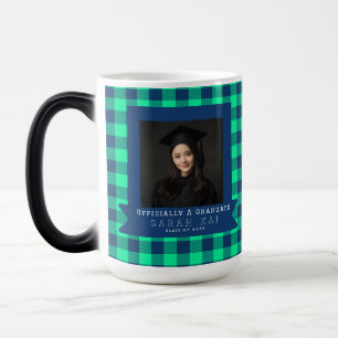 Elegant Plaid Print Mom Graduation Gift Color Morph Mug