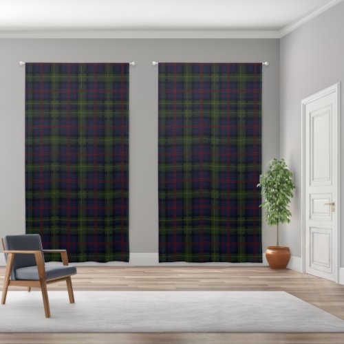 Elegant Plaid Rustic Check Patterned Tartan Blackout Curtains