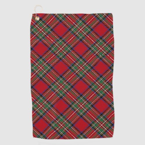 Elegant Plaid Rustic Clan Stewart Tartan Golf Towel