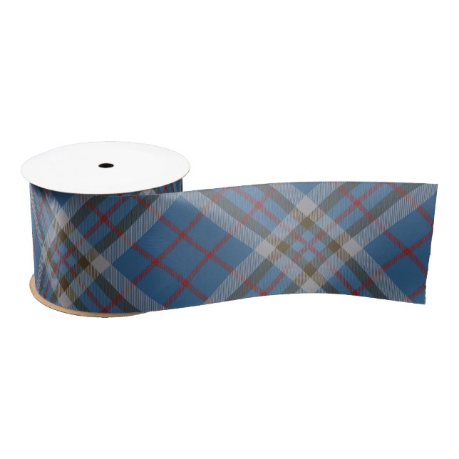 Elegant Plaid Rustic Rustic Clan Thompson Tartan Satin Ribbon (Spool)