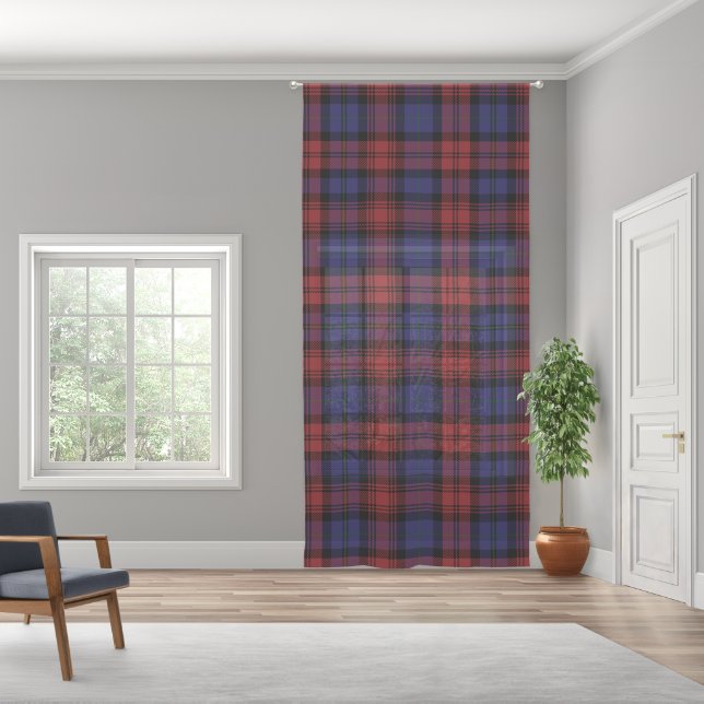  Elegant Plaid Rustic Tartan Sheer Curtains (Wide)