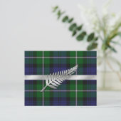 Elegant Plaid Save The Date Postcard (Standing Front)