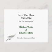 Elegant Plaid Save The Date Postcard (Back)