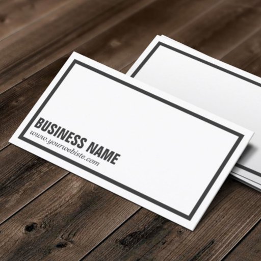 Customizable Elegant Plain Black Border Business Card