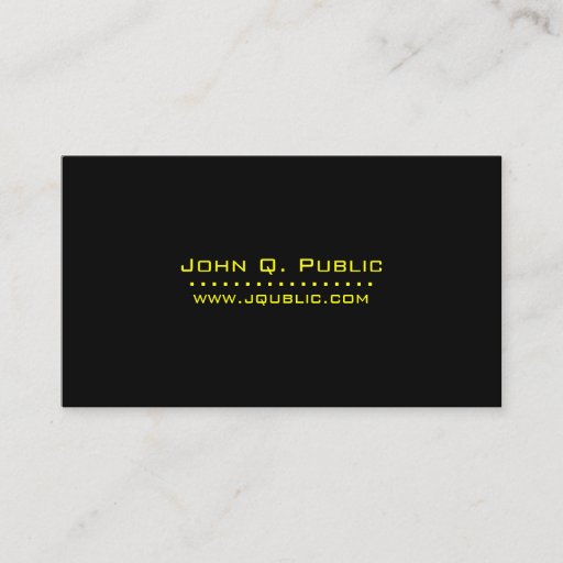Customizable Simple Plain Black Business Card