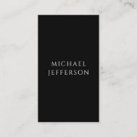 Elegant Plain Black White Personalized Custom