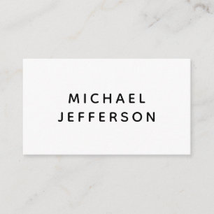 Elegant Plain Black White Personalized Custom Enclosure Card