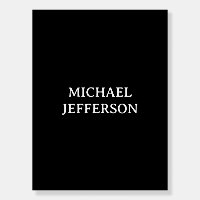 Elegant Plain Black White Personalized Custom