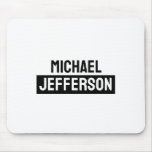Elegant Plain Black White Personalized Custom Mouse Pad