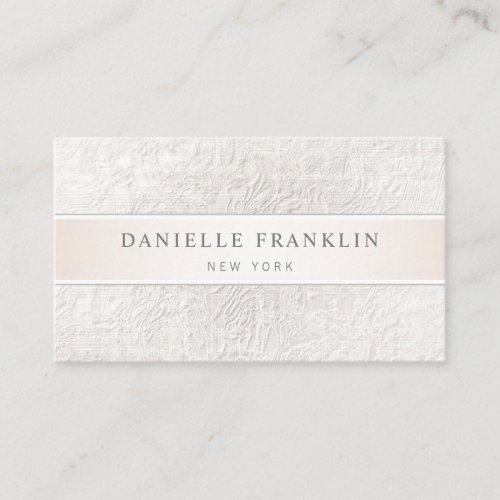 Elegant Plain Crape paper FAUX Copper Stripe Business Card