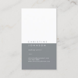 elegant plain grey and white business card