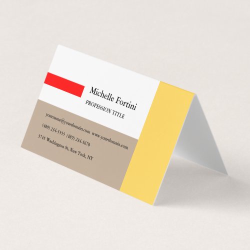 Elegant Plain Minimalist Business Card