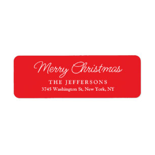 Elegant Plain Minimalist Modern Holiday Season Label