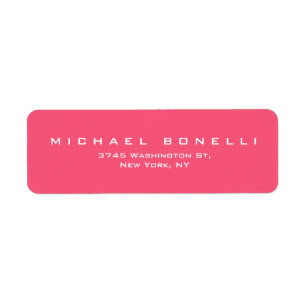 Elegant Plain Modern Add Name & Address Details Label