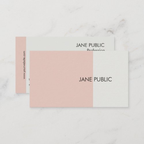 Elegant Plain Modern Professional Beige Chic Business Card