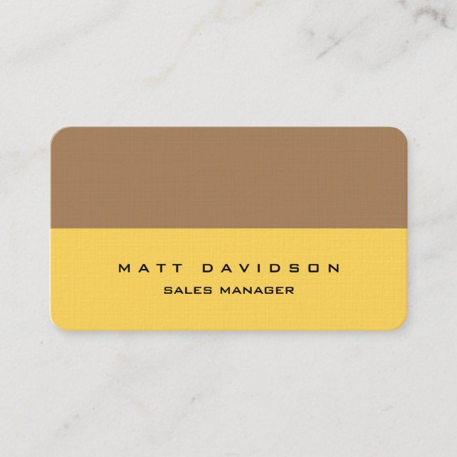Elegant Plain Professional Pastel Premium Linen Business Card (Front)