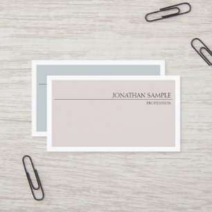 Elegant Plain Professional Simple Chic Design Business Card