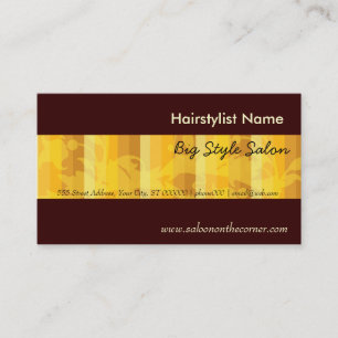 Elegant Plain Salon Hair Stylist Gold Appointment Card