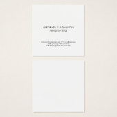 Elegant Plain Simple Black & White Profile Card (Front & Back)