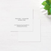Elegant Plain Simple Black & White Profile Card (Desk)