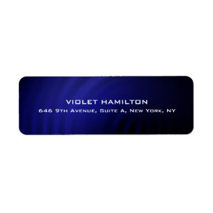Elegant Plain Simple Blue Professional Modern Label