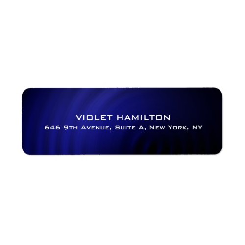 Elegant Plain Simple Blue Professional Modern Label