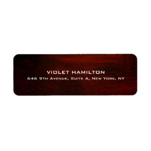 Elegant Plain Simple Brown Red Professional Modern Label