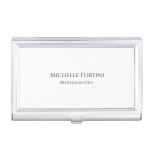 Elegant Plain Simple Minimalist Business Card Case