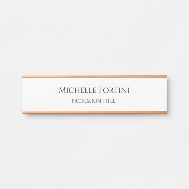 Elegant Plain Simple Minimalist Door Sign (Front)
