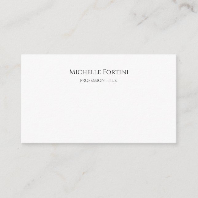 Elegant Plain Simple Minimalist Enclosure Card (Front)