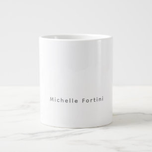Elegant Plain Simple Minimalist Giant Coffee Mug