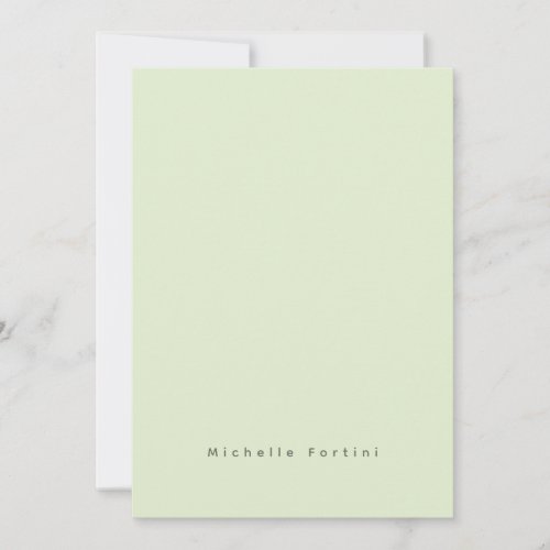 Elegant Plain Simple Minimalist Note Card