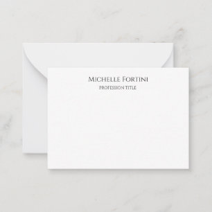 Elegant Plain Simple Minimalist Note Card