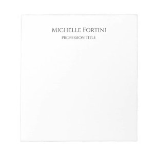 Elegant Plain Simple Minimalist Notepad
