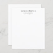 Elegant Plain Simple Minimalist Paper Sheet (Front/Back)
